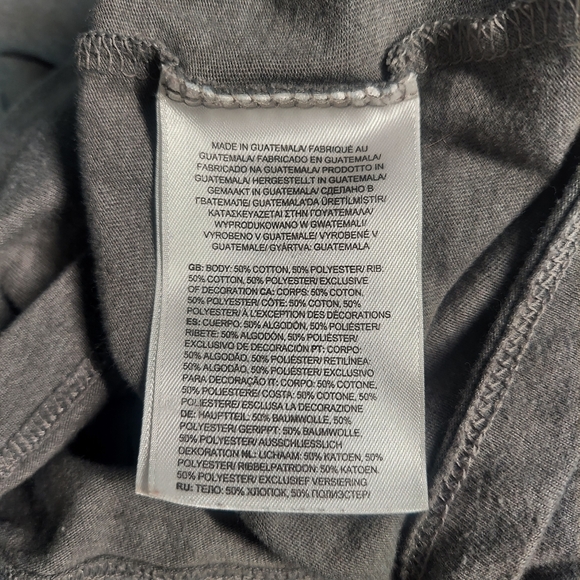 The North Face Men's Small Heather Grey Long Sleeve Graphic Hit Logo Tee EUC - Picture 6 of 10